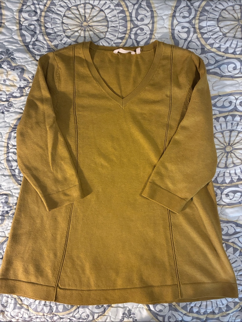 Soft Surroundings Chartreuse Green Tunic Top Size XL